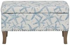 linon stephanie cream and light blue starfish fully, view 12