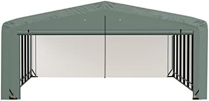 shelterlogic sheltertube garage & storage shelter, 20' x, front angle view