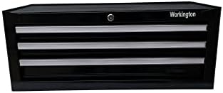 workington industrial 3 drawers portable metal intermediate box, side view