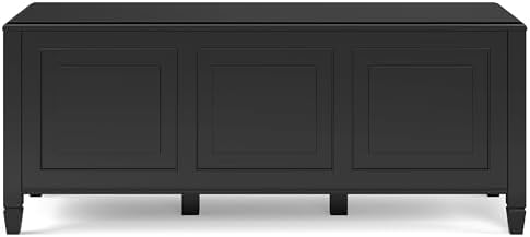 simplihome connaught 51" wide solid wood trunk bench showing dimensions