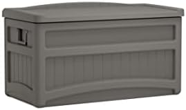suncast 73 gal, resin deck box with wheels, main product view