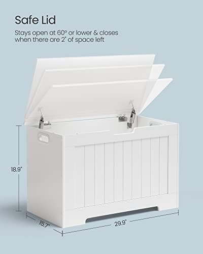 vasagle storage chest, 29.9 inches width bench with shown in use