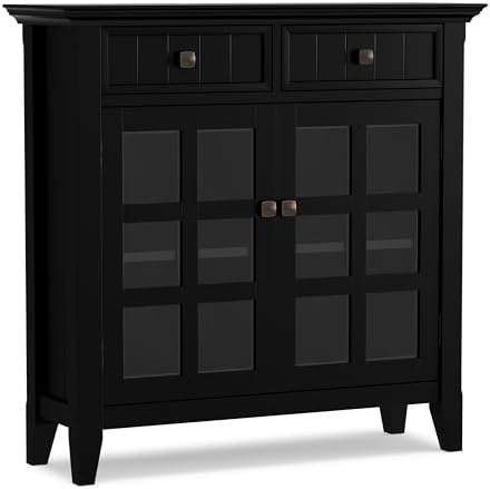 simplihome acadian storage bench and cabinet set in on a desk or shelf
