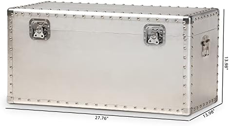 baxton studio serge 13.98-inch high storage trunk, silver, view 9