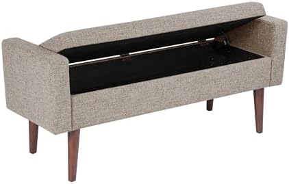 homepop fulton 48" storage bench - midtone gray, package contents