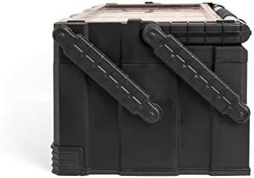 keter 22 inch cantilever plastic portable tool box on a desk or shelf