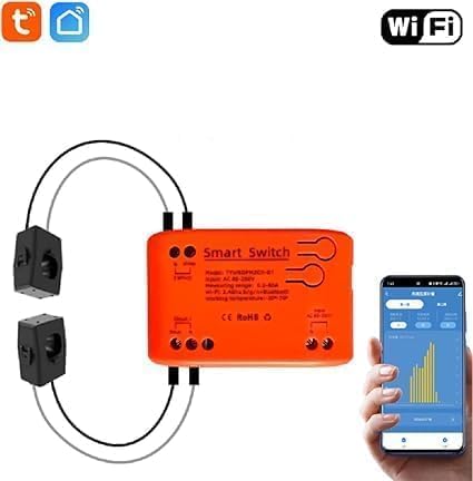 WiFi Smart Power Meter with 2pcs 80A Current Transformer Clamp, Tuya app 2-Way - Image 3