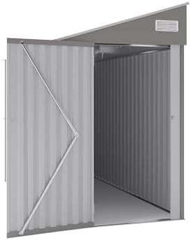 yopto 4×8 ft outdoor metal storage shed,heavy-duty lean, view 17