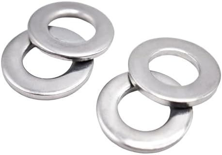 M5×10×1mm Flat Washer 100PCS 304 Stainless Steel Washers for Screws & Bolts A2-70 Metal Washer DIN 125A Fender Washers for Automotive & DIY