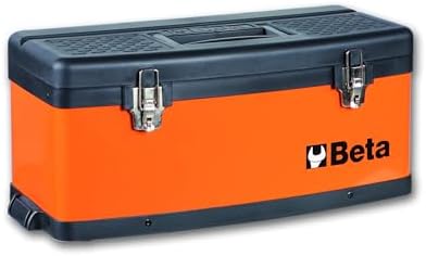 beta c41h orange two‑module rolling metal tool chest showing dimensions