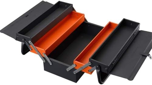 edward tools portable metal tool box with 3, close-up detail