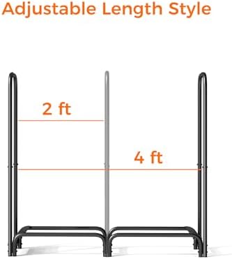 firewood rack，4ft heavy duty fire wood storage racks showing dimensions