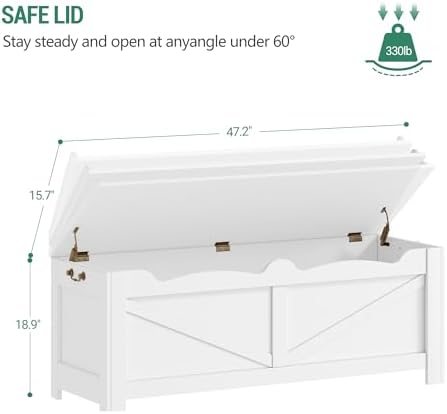 hzuaneri 47" storage chest | stuffed animal and shown in use