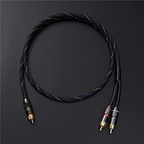 JORZOR Audiophile RCA to 2RCA Subwoofer Cable - 2M Oxygen-Free Copper - Image 6