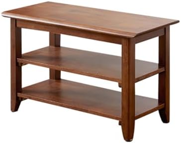 xkzg shoe rack bench wooden shoe storage bench, front angle view