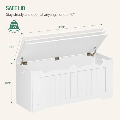 hzuaneri 43" farmhouse storage chest | 55 gal, close-up detail