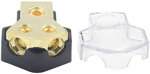 RKURCK Power Distribution Block, 2 Way 0/2/4 AWG Gauge in, 4/8/10 Gauge Out - Image 4