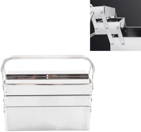 3 tier stainless steel tool box portable folding, package contents