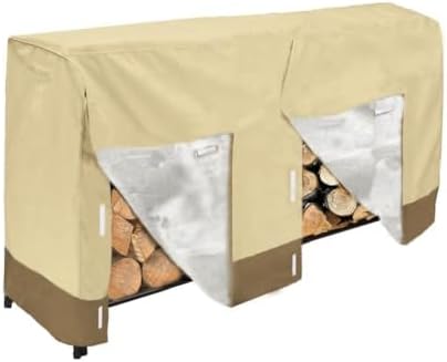 8ft 210d oxford outdoor waterproof firewood rack cover, main product view
