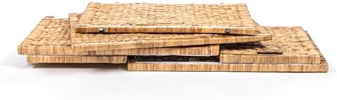 happimess hpm9005a anada wicker weave 30" storage trunk, close-up detail