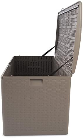 plastic development group deck box, standard close, driftwood, close-up detail