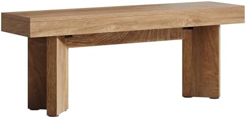 tribesigns 47" wooden entryway bench, farmhouse indoor end, view 9
