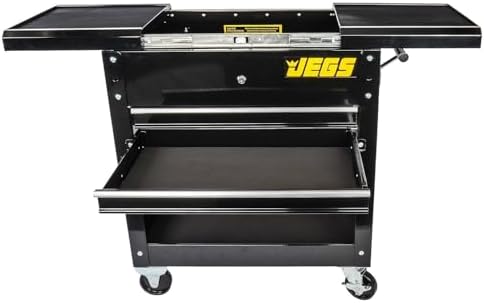 2-drawer heavy-duty tool box cart (220 lb. capacity), side view