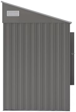 yopto 4×8 ft outdoor metal storage shed,heavy-duty lean, view 11