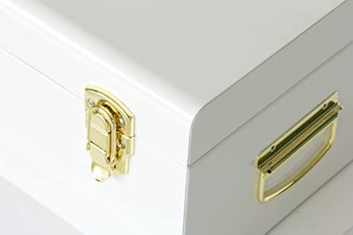 vixdonos metal trunk decorative storage box set of, close-up detail