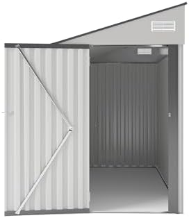 yopto 4×8 ft outdoor metal storage shed,heavy-duty lean, view 16