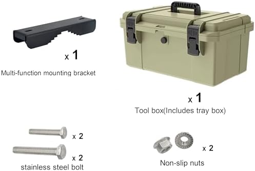 universal tool box kit,tractor tool box, lockable,with mounting, close-up detail