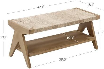nathan james beacon bohemian bench seat with shoe shown in use
