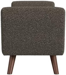 homepop 60" modern storage bench with wood legs, front angle view