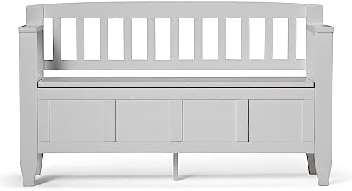 simplihome brooklyn 48" wide solid wood storage bench, package contents