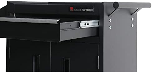 1 drawer tool chest heavy duty cart steel showing dimensions