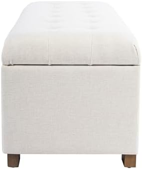 spatial order 46" tufted storage bench - cream, view 9