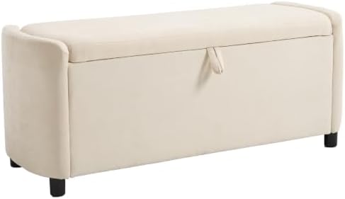 48" ottoman with storage, large storage ottoman bench, view 9