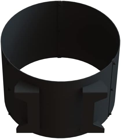 therackco. circular firewood rack for wood storage, metal showing dimensions