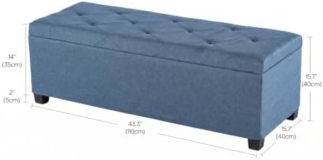 dumos storage ottoman bench, 43.3 inch end of shown in use