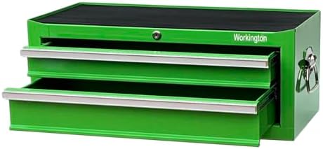 workington industrial 2 drawers portable metal intermediate box, side view