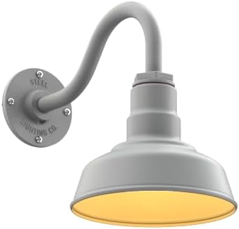 Steel Lighting Co. Hawthorne Barn Light | Outdoor Wall Mounted | 8 inch Dome | by SteelLightingCo