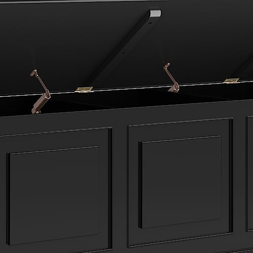 simplihome connaught 51" wide solid wood trunk bench, view 9