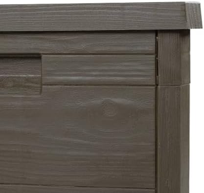 vidaxl patio cushion box brown 30.5x17.5x20.9 polypropylene showing dimensions
