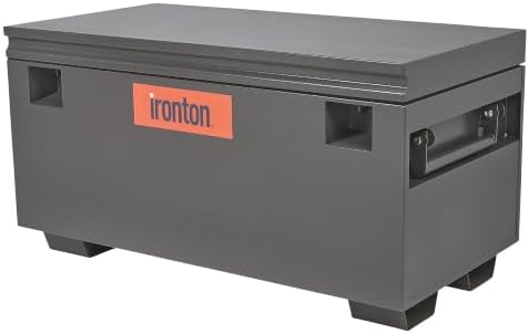 ironton 47.5in. jobsite box, gray, carbon steel, package contents