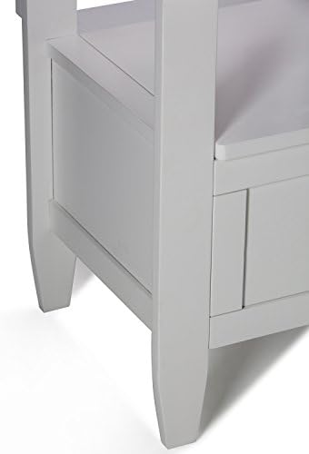 simplihome brooklyn 48" wide solid wood storage bench showing dimensions