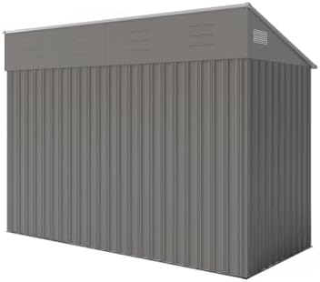 yopto 4×8 ft outdoor metal storage shed,heavy-duty lean, view 13