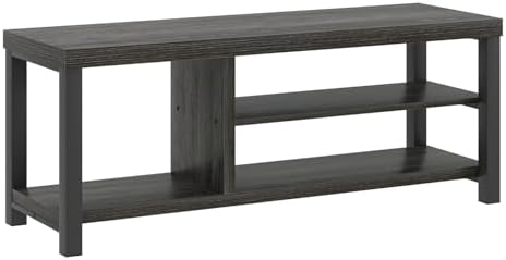 foluban entryway bench, rustic wood shoe storage bench, view 9