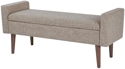 homepop fulton 48" storage bench - midtone gray, view 9