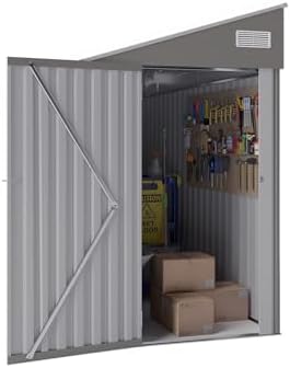 yopto 4×8 ft outdoor metal storage shed,heavy-duty lean, view 16