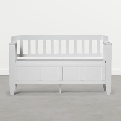simplihome brooklyn 48" solid wood storage bench in, package contents